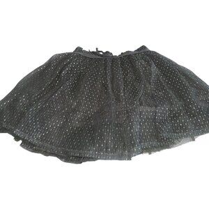 Jie Jie Naartjie Girls Tulle Tutu Skirt Sz 4 Gray Silver Polka Dot